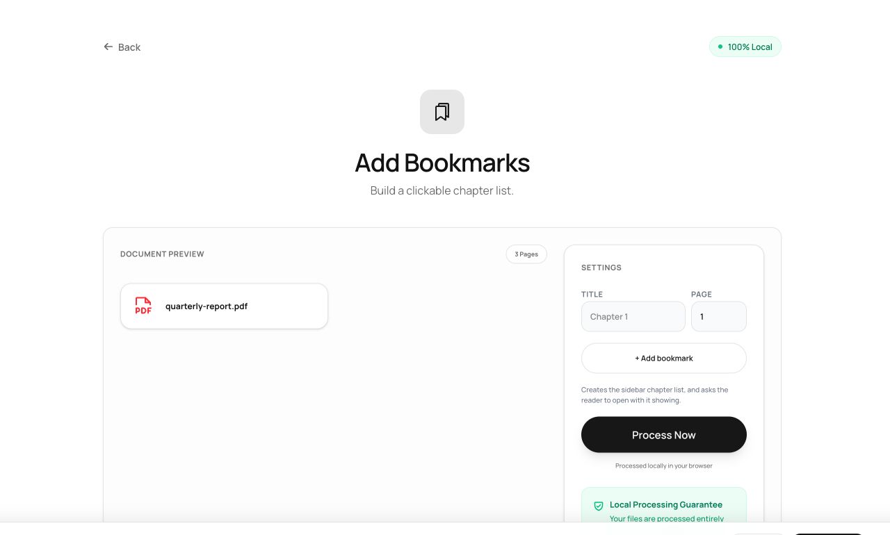 Giving a Long PDF a Clickable Table of Contents