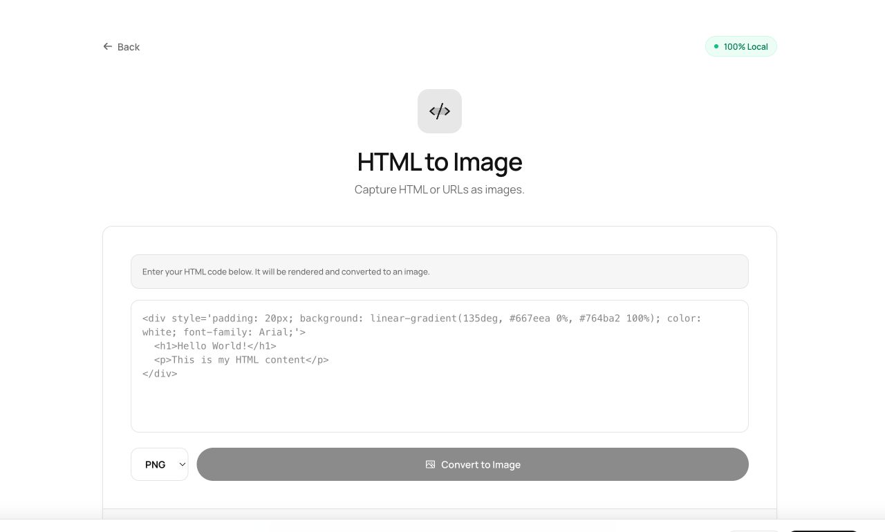 Rendering HTML Files to PNG or JPG Screenshots