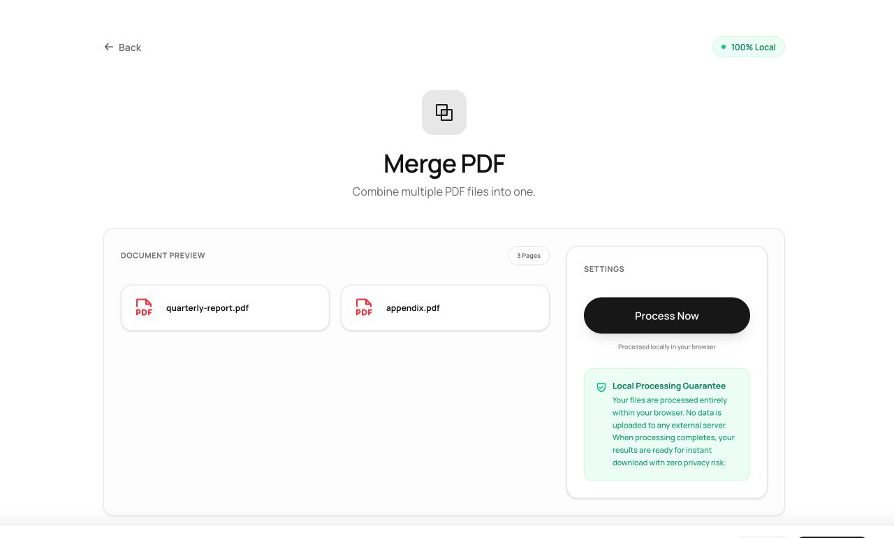 Merging PDFs Without Uploading Them: A 30-Second Walkthrough