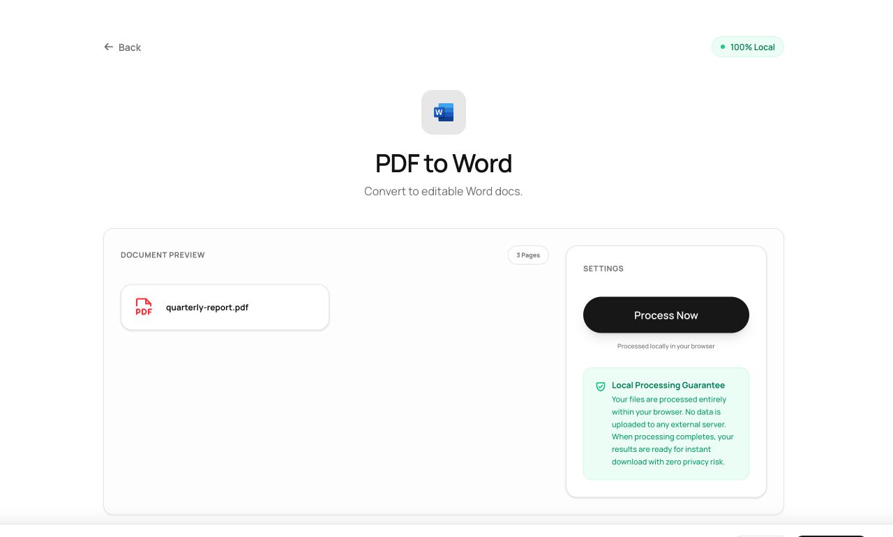 PDF to Word on Your Own Machine: How Conversion Really Works