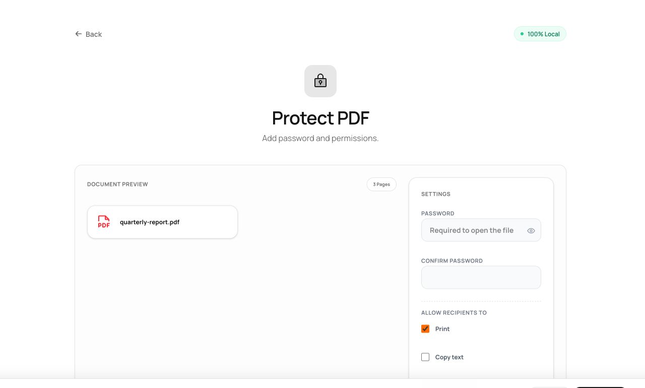 Password-Protecting a PDF With Real AES Encryption