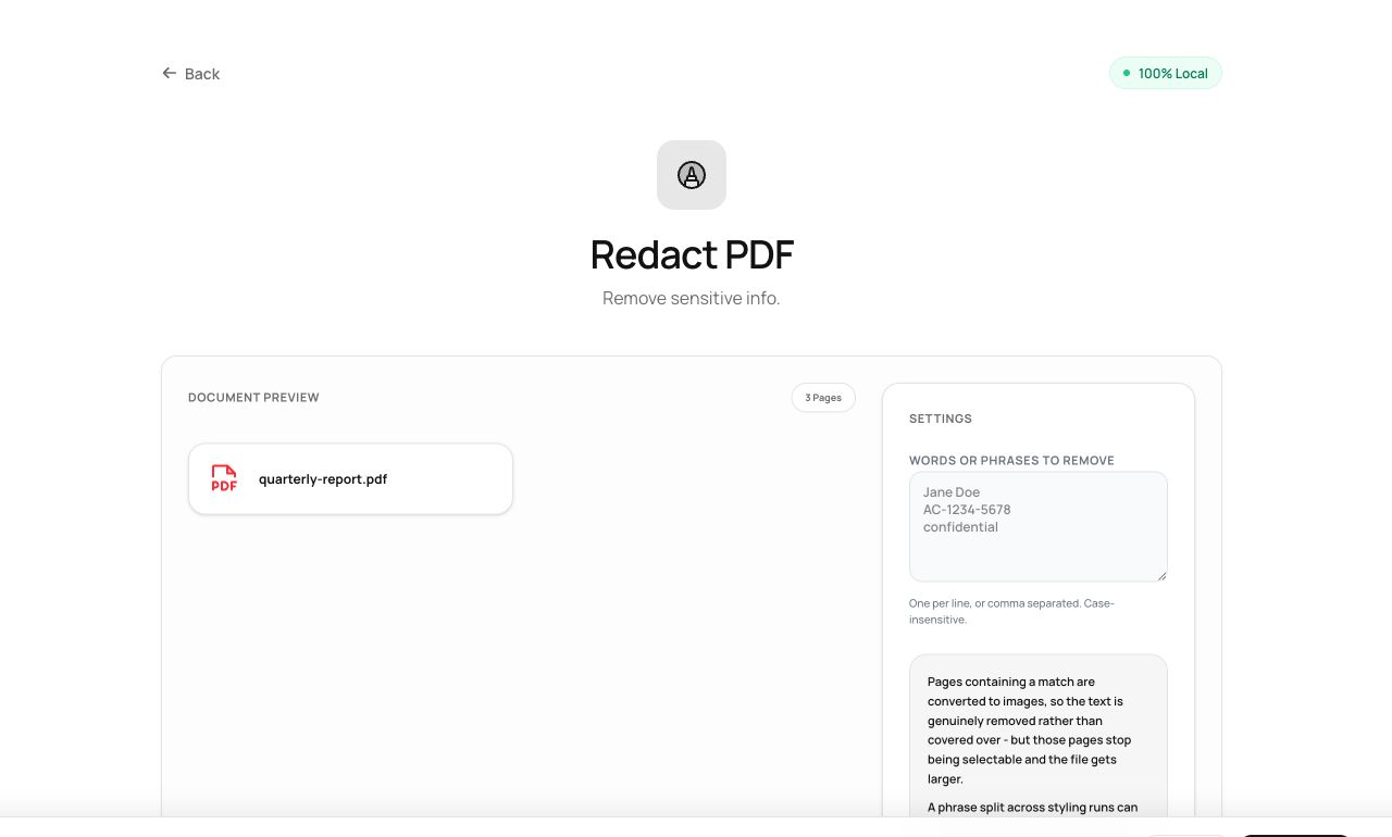 Redaction That Actually Removes the Text