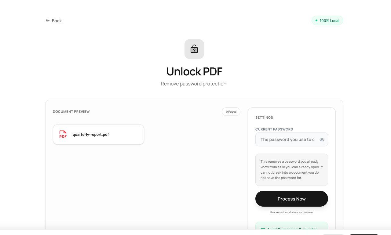 Removing a PDF Password You Already Know