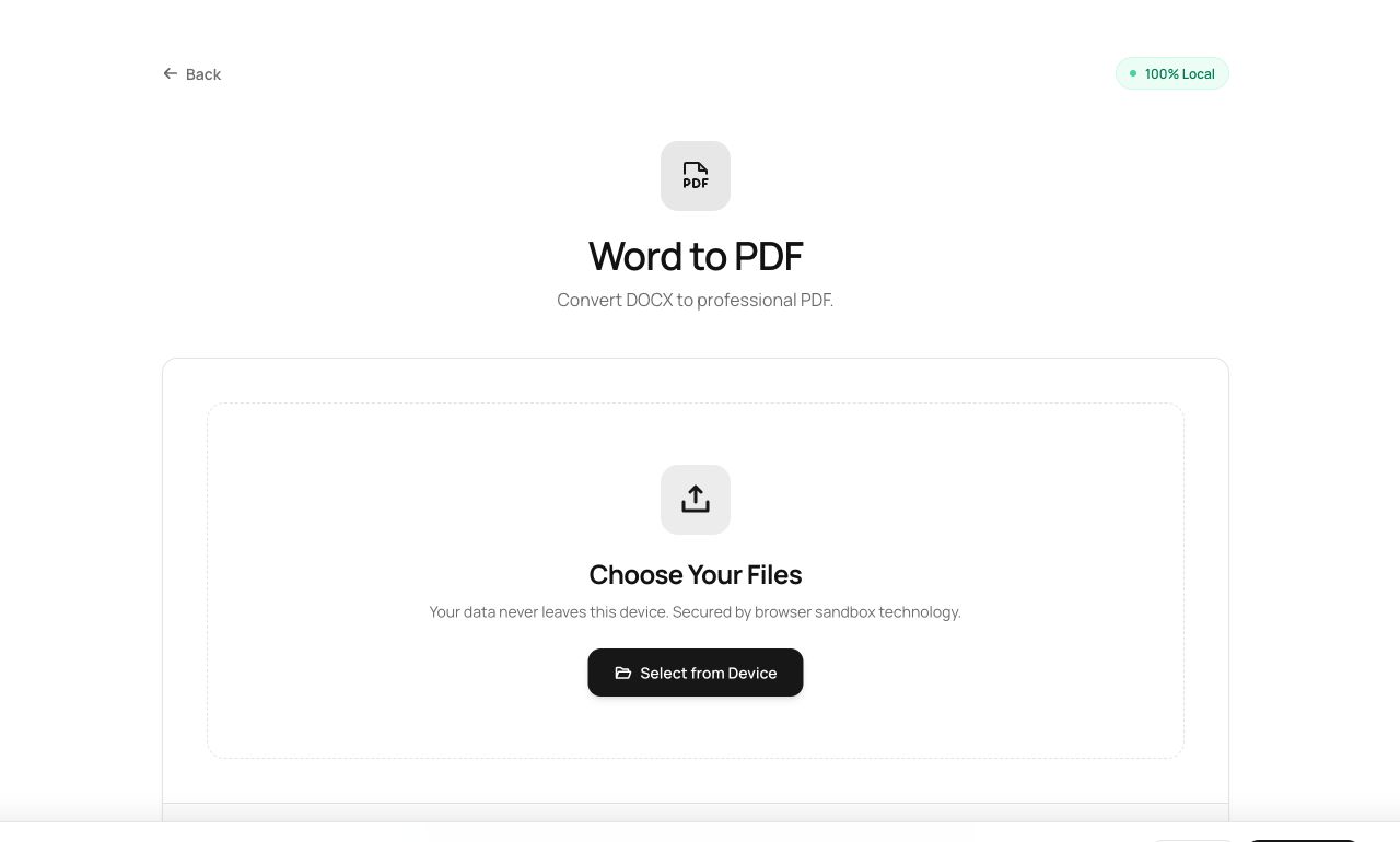 Word to PDF Without Uploading Your .docx Anywhere